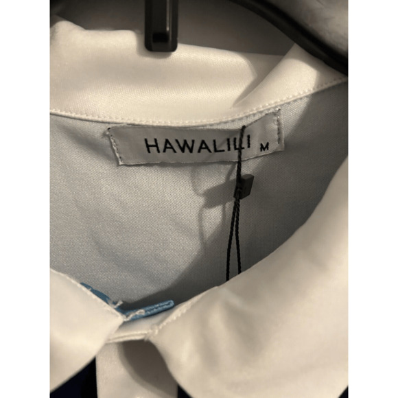Hawalili Men’s Blue Southwest Pattern Polo Shirt Sz Medium NWT - Picture 4 of 10